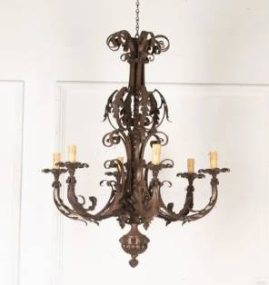 A French 20th Century Iron Chandelier